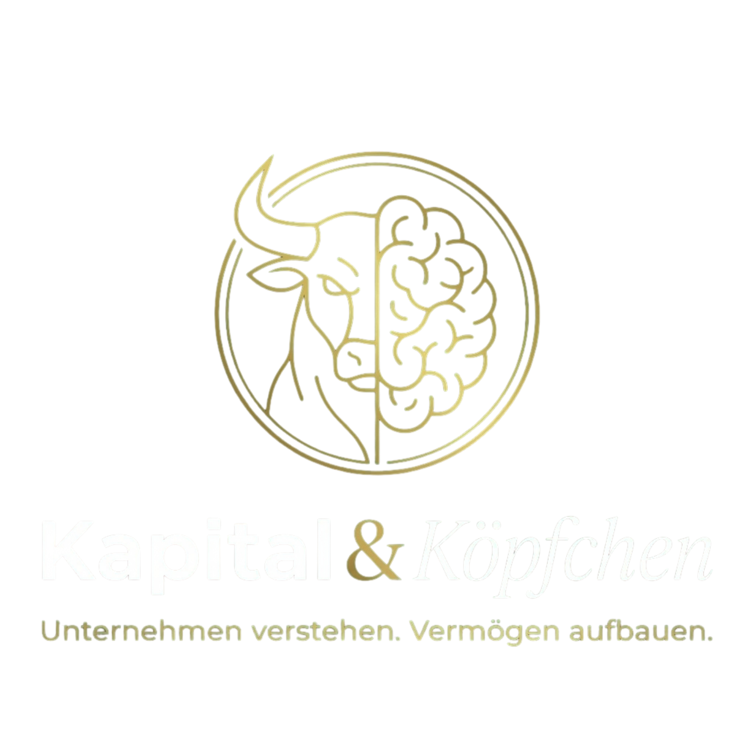 Footer Kapital & Köpfchen Logo mit Slogan (1500 x 1500 px)